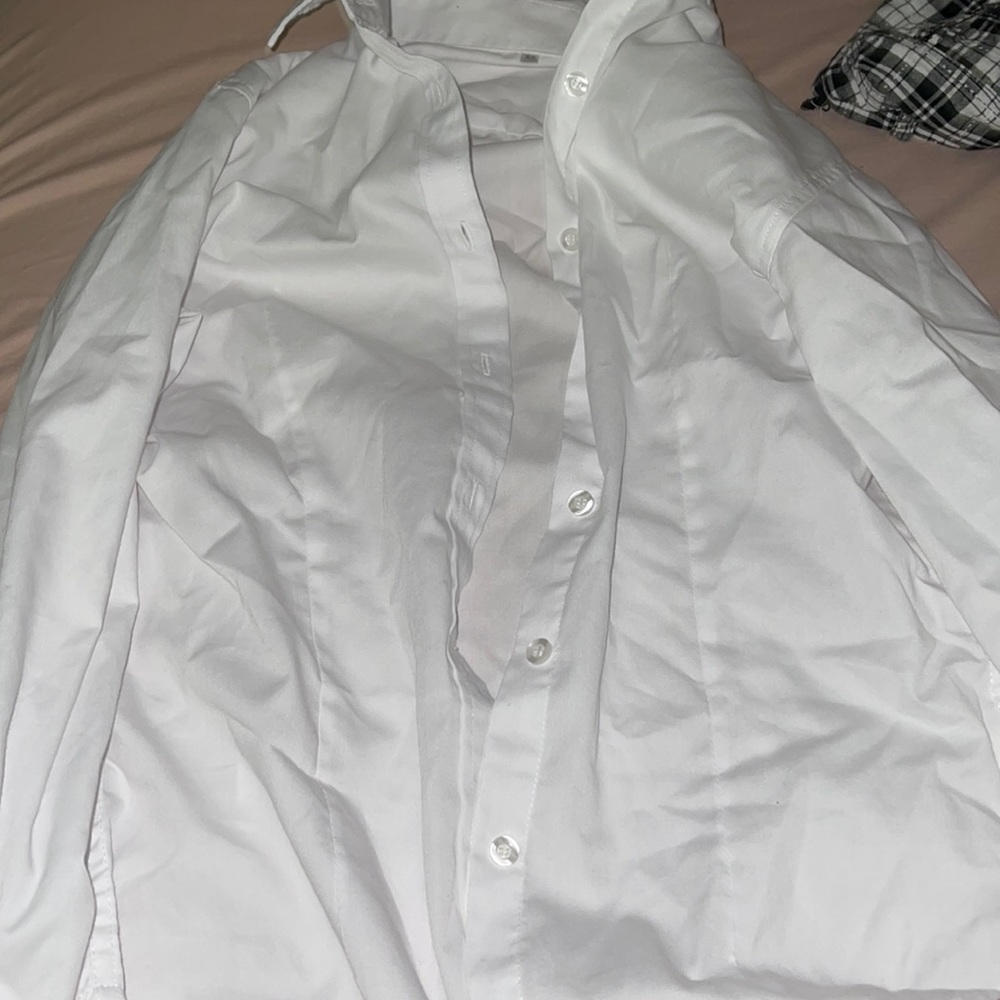 plain white button down